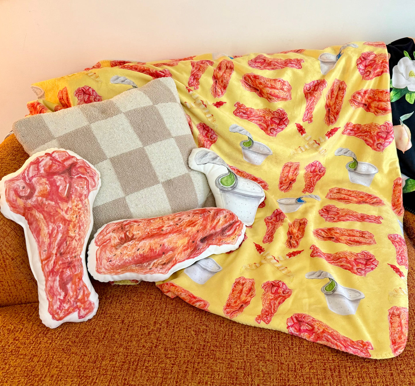 Drum Hot Wing Shaped Pillow